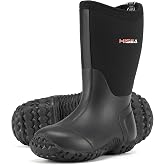 HISEA Barefoot Friendly Rain Boots for Kids Insulated Hunting Rubber Shoes | Boys Girls Waterproof Neoprene Mud Boots for Hunting Fishing Farm Garden Snow Outdoor