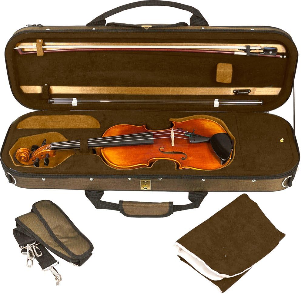 Tomandwill 43VL44-680 Full 4/4 Size Classic Violin Case, Chestnut Brown - Image 4
