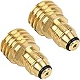 SHINESTAR POL to QCC1 Propane Tank Adapter - Old to New, 100 lb LP Tank Valve to Type-1 Fitting, Solid Brass, 2 Pack