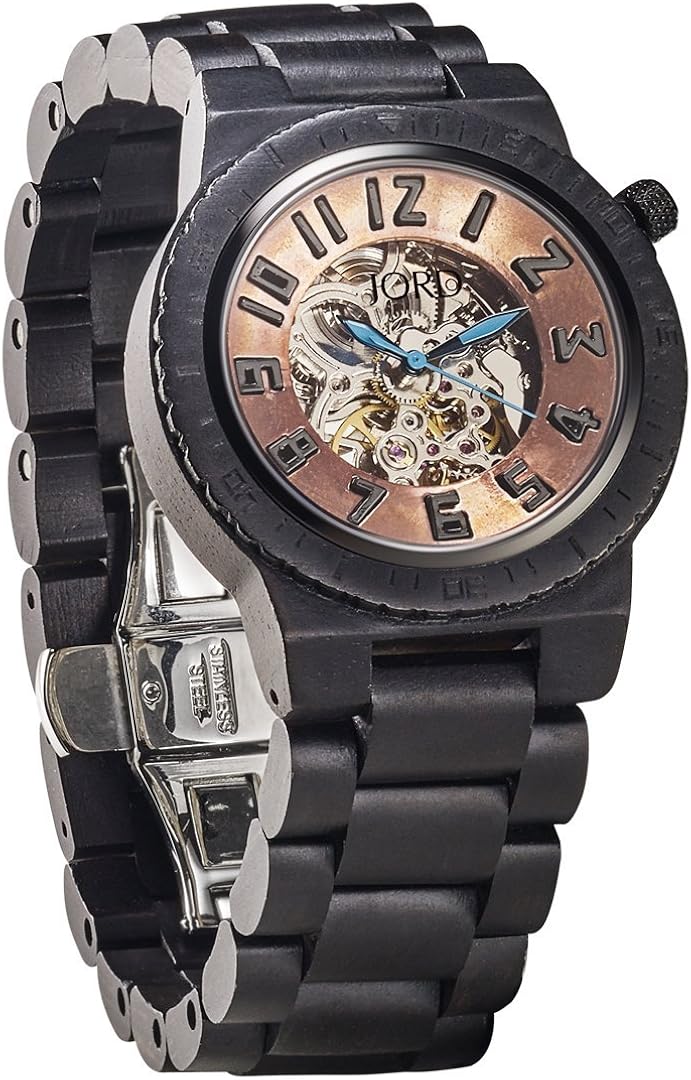 JORD Wooden Watches for Men Dover Series Skeleton