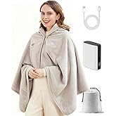 Zireot Cordless Heated Blanket, Battery Operated & Rechargeable Throw – Portable Electric Blanket with Far-Infrared Heating, Faux Rabbit Fur, 9000mAh Battery Powered, Travel, Office & Outdoor Use