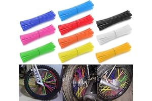 GMCCHENG 72 Pcs Motorcycle Spoke Skins Covers Coats For CR CRF XR YZ YZF WR KX KXF KLX DR DRZ RM RMZ SXF EXC XCF XCW 65 85 125 250 450 400 Dirt Bike White