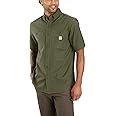 Carhartt Men's Rugged Flex Relaxed Fit Midweight Canvas Short-Sleeve Shirt