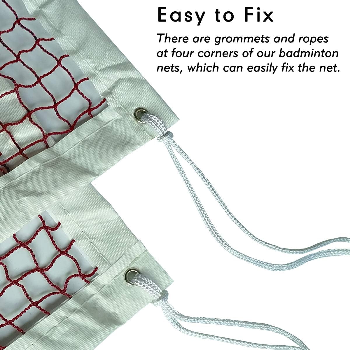 DOURR Badminton Net, Outdoor Indoor Sports Classic Badminton Replacement Net with Steel Cable Ropes for Backyard Beach Garden Schoolyard (20 FT x 2.5 FT) (with Steel Cable Rope) : Sports & Outdoors