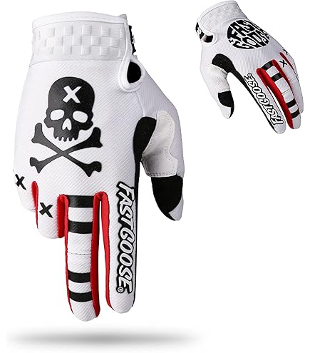Gants Moto Skeleton-Paw Respirants - Écran Tactile, Antidérapants - Homme Femme VTT Motocross