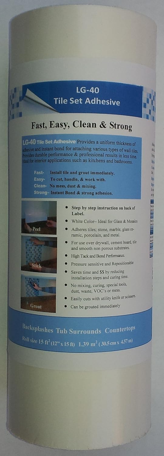 LG 40 White Peel And Stick Tile Set Adhesive Marble Tiles Amazoncom