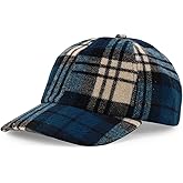 Trendy Apparel Shop Plaid Checker Wool Blend Unstructured Baseball Cap