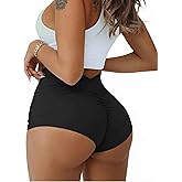 Booty Shorts Women High Waist V Back Scrunch Butt Yoga Shorts Butt Lifting Dance Rave Bottoms Mini Hot Pants