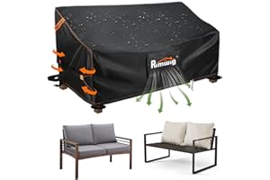 Rimwig Outdoor Couch Cover Waterproof Patio Sofa Furniture Covers, 3-Seater Outdoor Sofa Loveseat Cover with Air Vent 93W x 40D x 35H Inches