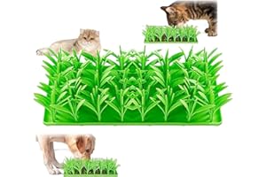 KXC 1PCS Grass Mat for Cats，Silicone Grass Mat for Cats, Pet Snuffle Mat,Interactive Game Puzzle Toys，Cat Grass Mat Food Toy,Cat Grass Mat，Cat Grass Mat for Indoor Cats Silicone. (1)
