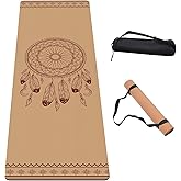 IKULE Premium Cork Yoga Mat Non Slip Thick Cork Exercise & Fitness Mat for Yoga, Pilates, & Home Workouts(72" x 24" x 5mm Thi