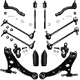 Detroit Axle - Front End 14pc Suspension Kit for 2002-2003 Toyota Camry Lexus ES300 2 Lower Control Arms 2 Ball Joints 4 Outer & Inner Tie Rods 2 Boots & Bellows 4 Front & Rear Sway Bars Replacement