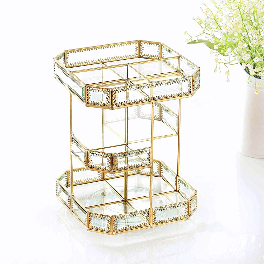 Best Glass Cosmetic And Makeup Organizer