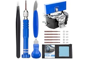 EasyTime Watch Battery Replacement Tool Kit Professional Watch Repair Toolkit and Back Remover Set with Adjustable Case Opener, Tweezers, Screwdriver and Instructions