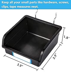 FRIMOONY Pegboard Hooks, with Bins, Peg Locks, for