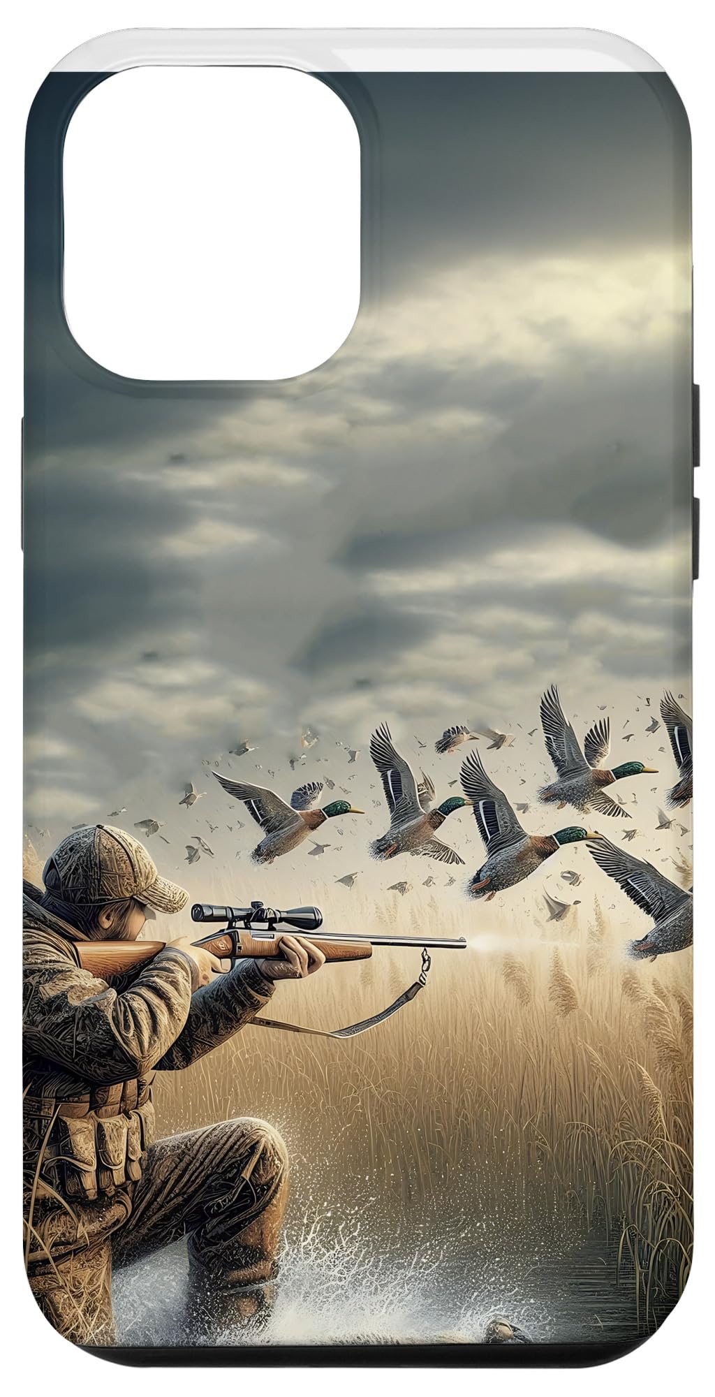 iPhone 15 Plus Duck Hunter Men Illustration Hunting Case