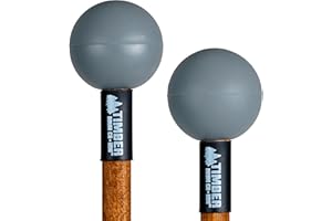 Timber Drum Co. Percussion Mallets — U.S.A. ASSEMBLED — Sticks for Xylophone, Marimba, Temple Blocks — Hard Rubber, 15.25"