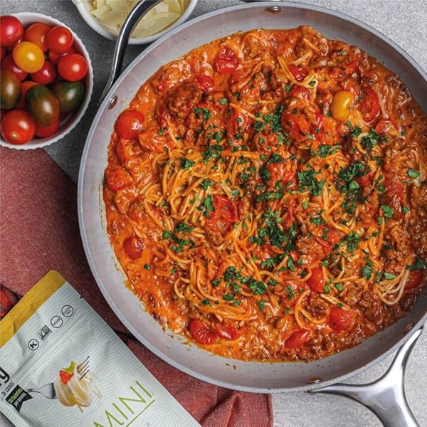 PALMINI ANGEL HAIR PASTA | LOW-CARB, LOW-CALORIE HEARTS OF PALM PASTA | KETO, GLUTEN FREE, VEGAN, NON-GMO | AS SEEN ON SHARK TANK | (12 OUNCE POUCH-PACK OF 1)