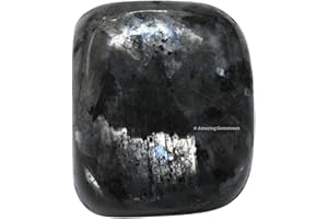AMAZING GEMSTONE 1 oz Larvikite Crystal Tumbled Stones Polished Rocks - Natural Gem Stones for Healing - DIY Crystals for Protection