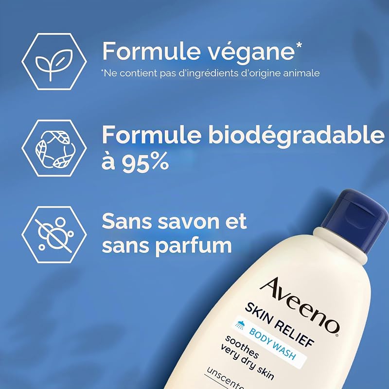 , Skin Relief, gel douche, apaise les peaux très sèches, 500 ml (lot de 1), l'emballage peut varier — photo 2 sur 5