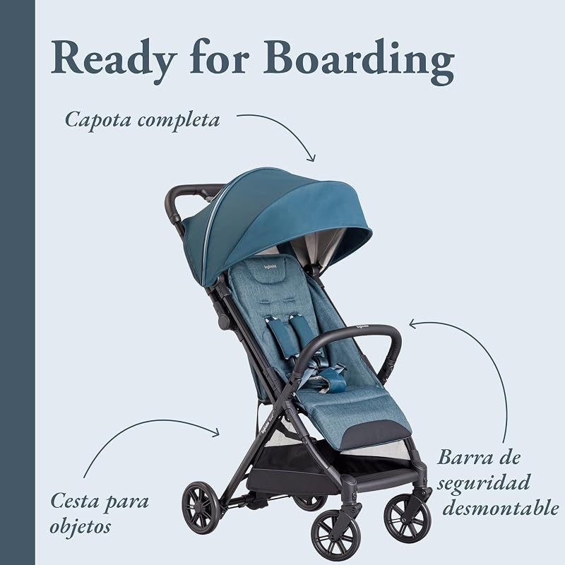 Silla de Paseo ligera Quid², hasta 22 kg, Compacta y Ligera, Ideal para Avión, Manta Blue