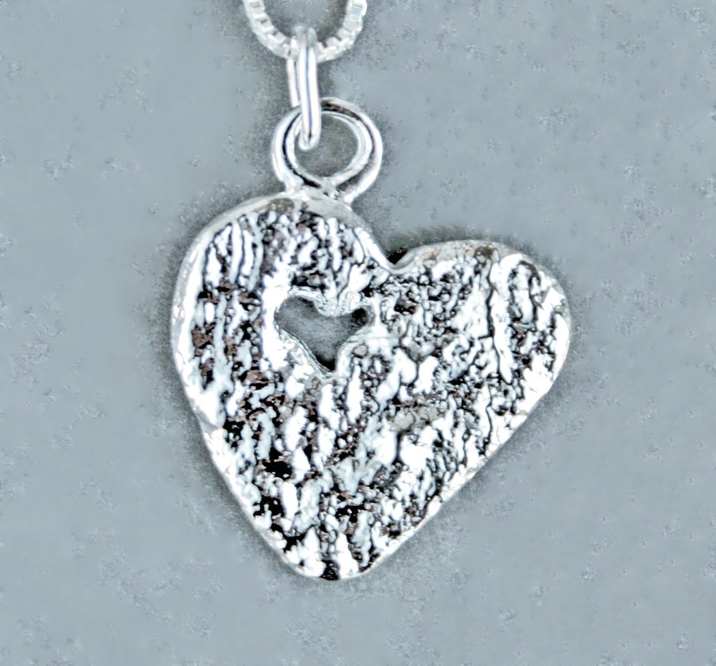 Molten Heart Pendant Necklace by Ali C Art Handmade Jewelry, Made in USA Unique Sterling Silver Charm Gift for Women Her Birthday Anniversary Christmas Present Wife Mother Daughter Girlfriend Nurse