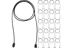 CALLARON 30 Sets Black Nylon Rope Necklace Strings with Plastic Breakaway Clasps and Bead Cord Connectors