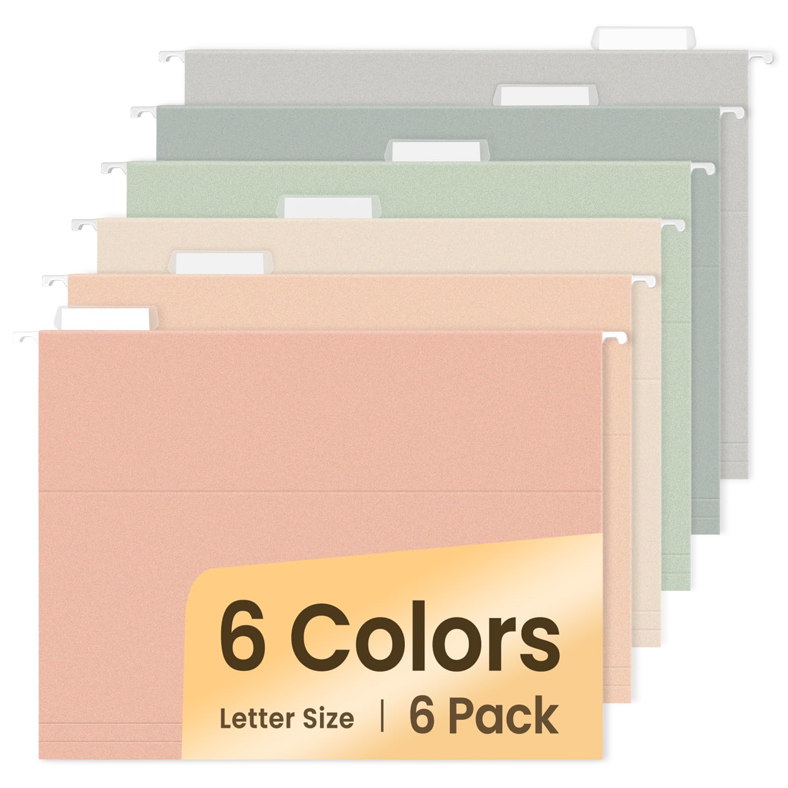 Photo 1 of SUNEE Hanging File Folders, 2 Pack Letter Size Hanging File Folders with 1/5-Cut Tabs, Ideal for Home and Office Organization and Papers Classification,Morandi Colors