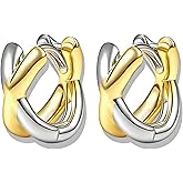 Earrings for Women Trendy 14K Gold Plated Huggie Earring Teacher Earring Small Hoop Earrings Hypoallergenic Earring Christmas Jewelry Accessorie Gifts