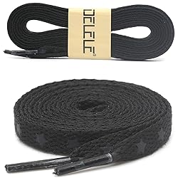 DELELE 2 Pairs Reflective Shoelace Flat Stars