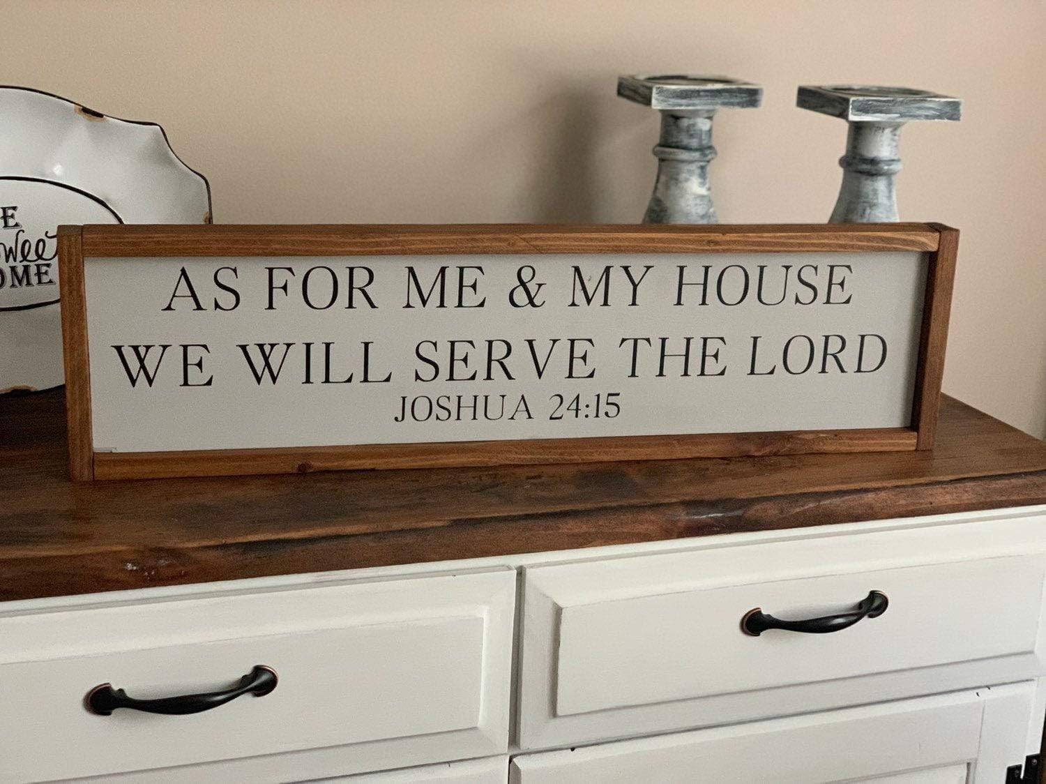 Eyrrme As for me and my house we will serve the lord farmhouse style signs farm style living room rustic living room lord faith signs