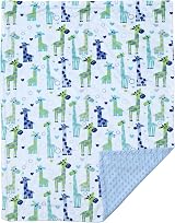 CREVENT Baby Blanket 75x100cm Soft Plush Unisex Giraffe Dot Backing view 5
