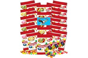 JellyBelly 20 Mini Pouches of Assorted Flavor Jelly Beans, Individually Bagged for Easter Basket Gifts and Egg Hunt Stuffers, Bulk Chewy Candy - Includes PITCHING PIGEON Brand Magnet