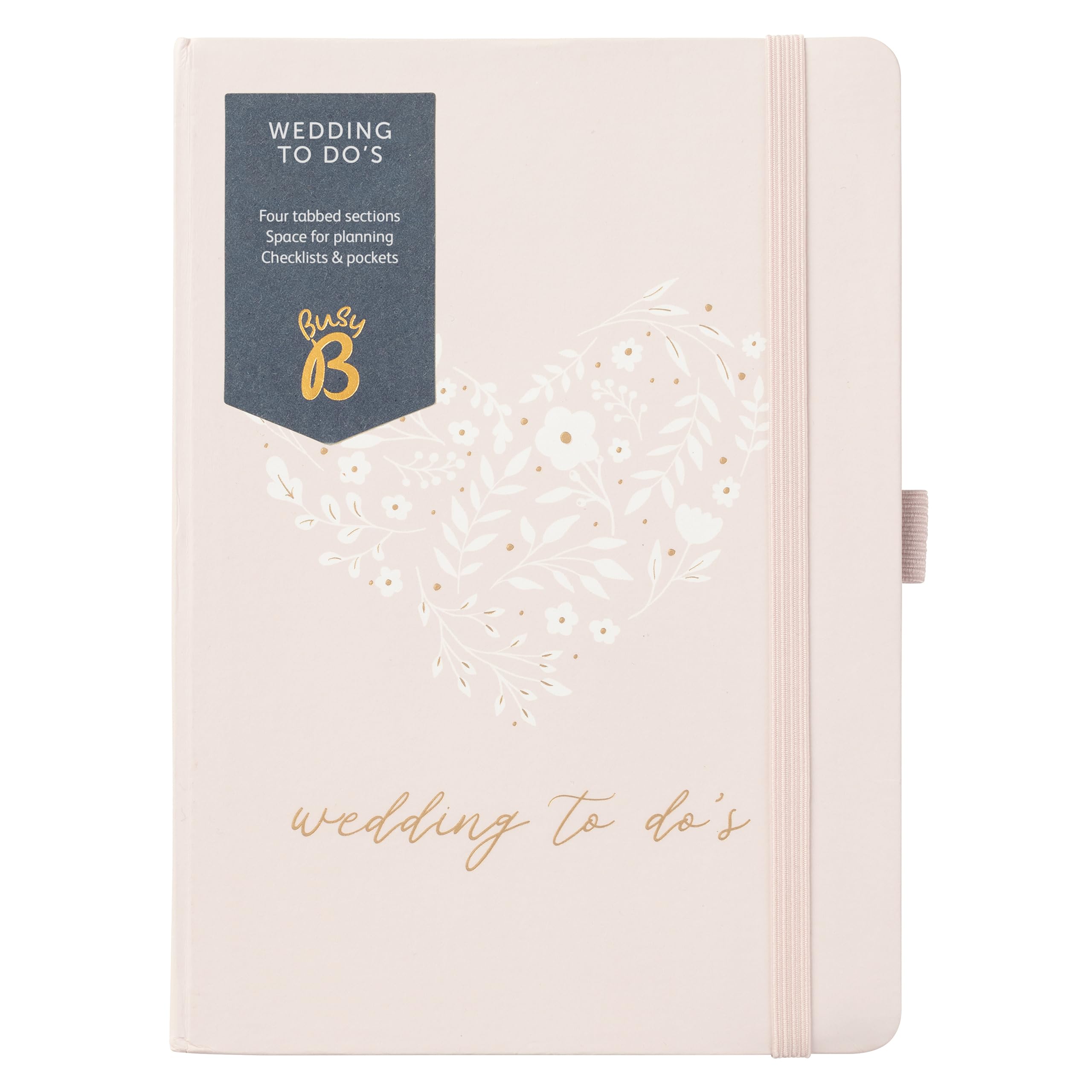 Busy B Wedding To Do's - Pink with Four Tabbed Sections, Space for Planning, Checklists and Pockets