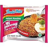 Indomie Mi Goreng Instant Stir Fry Noodles, Halal Certified, Hot &amp; Spicy/Pedas Flavor 2.82 Ounce (Pack of 30)