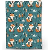 Ti Caldi Cute Fox Blanket, Soft Warm Lightweight Cartoon Animal Flannel Throw Blanket for Couch, Bed, Travel & Outdoor, Cozy Fuzzy Blankets for Adults Kids, Home Decor 60×50 in