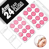 Ear Plugs Silicone Earplugs - 24 Pcs - ACVVIP Soft Reusable Noise Canceling Earplugs with Carrying Boxes for Sleeping, Airpla