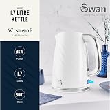 Swan Windsor Rapid Boil Kettle 1.7L 3KW with Removable Filter White view 3