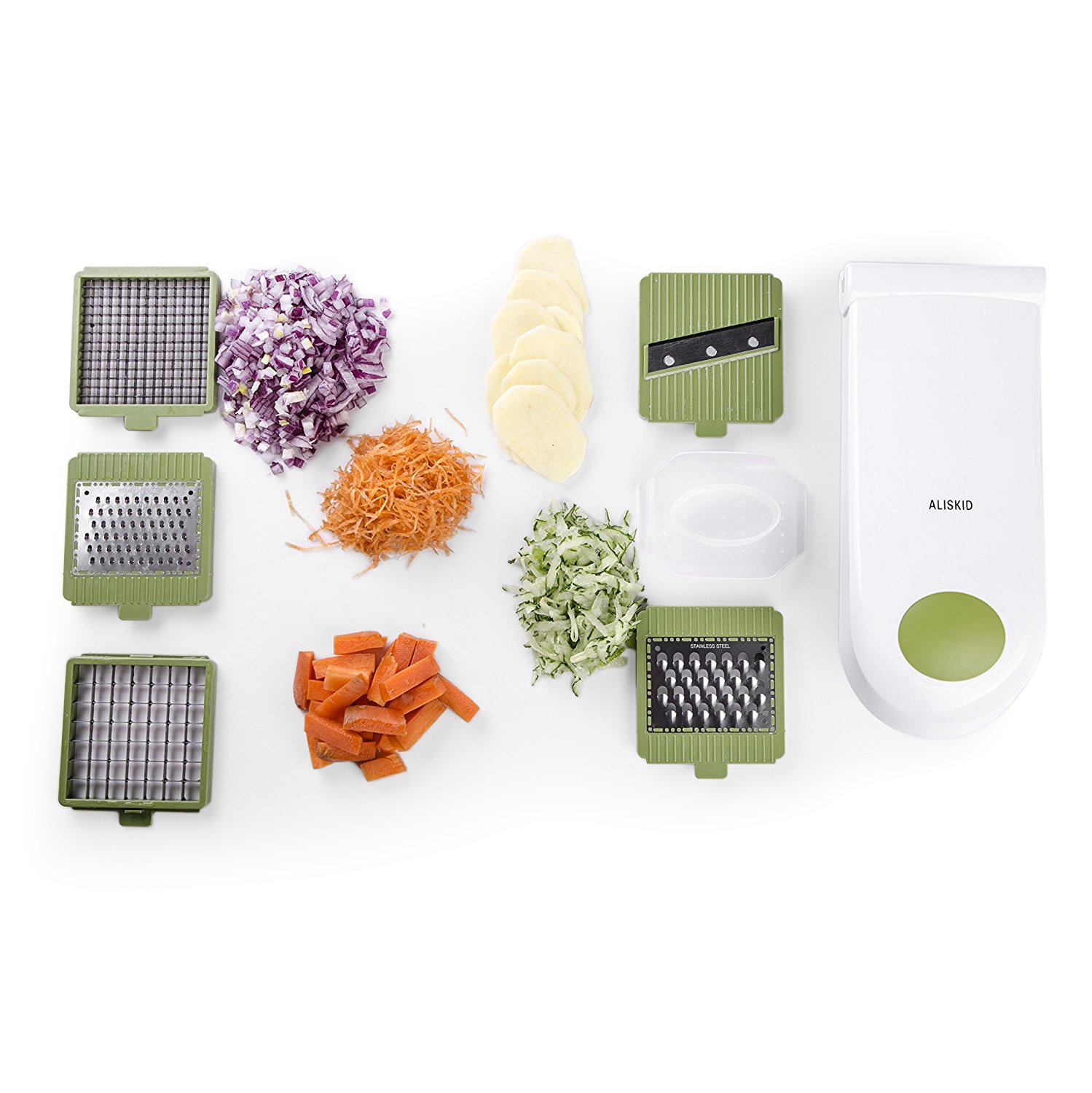 Vegetable Chopper Dicer Slicer Shredder Grater Cutter ALISKID Manual Vegetable Chopper Onion
