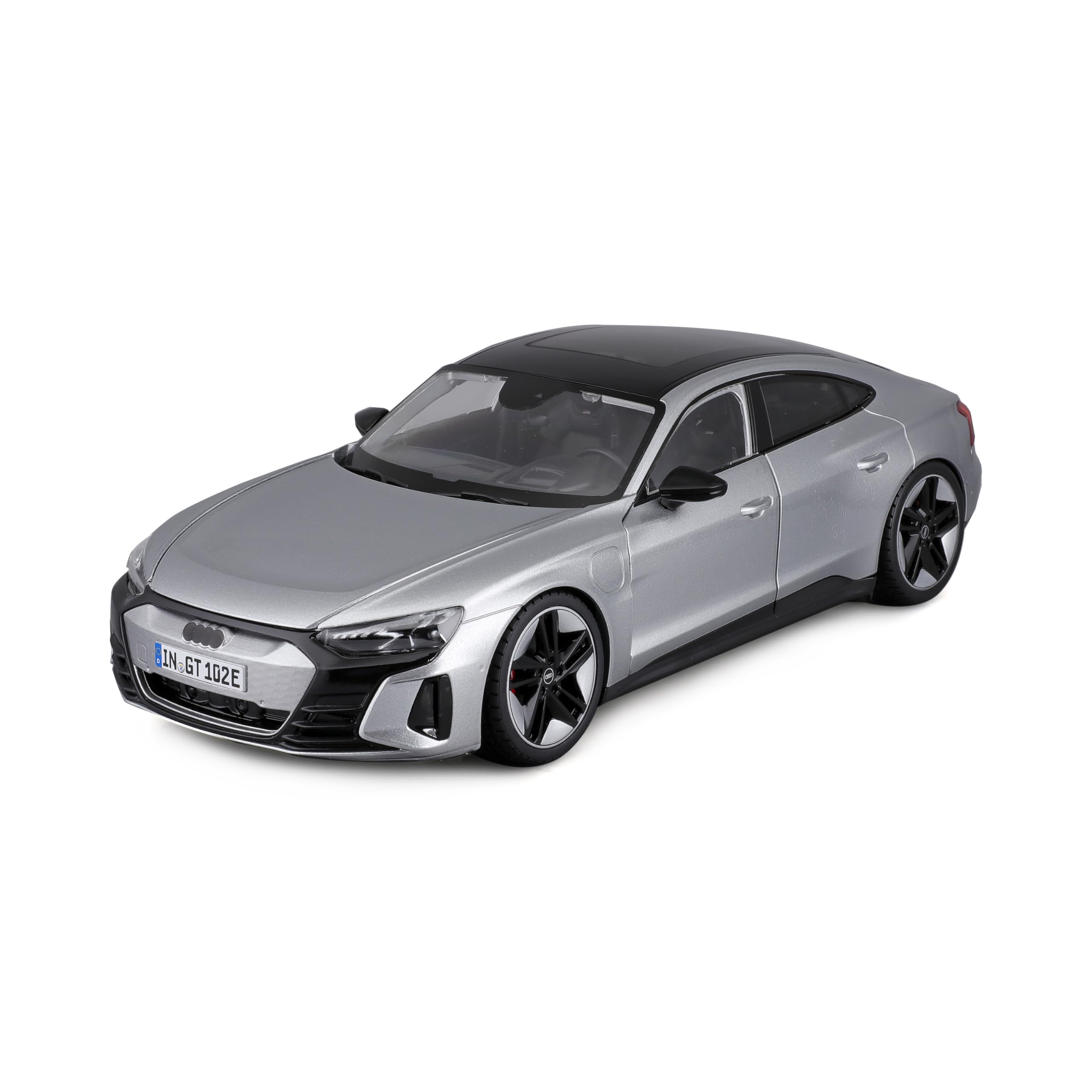 Bburago Audi RS e-tron GT (2022): 1:18 Scale Model Car, Moving Doors, Silver (18-11050S)