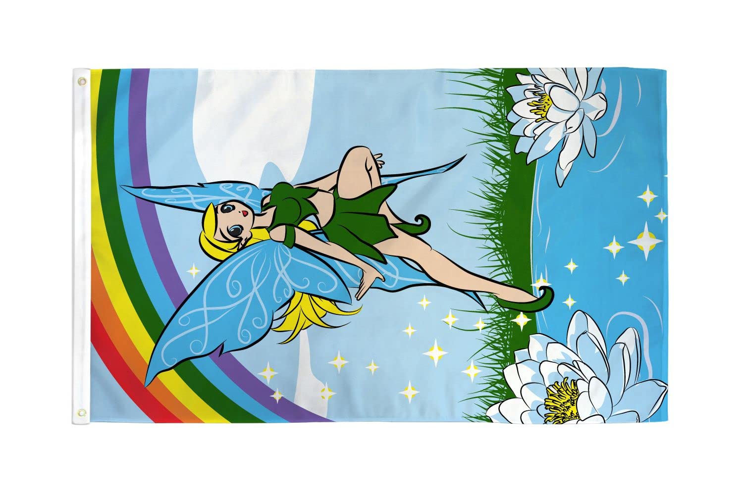 AZ FLAG - Fairy Rainbow Green Flag - 3x5 Ft - 100D Polyester Lgbt Banner with Two Metal Grommets - Fade Resistant - Vivid Colors - 3' x 5' Feet - 150x90 Cm โ image 1