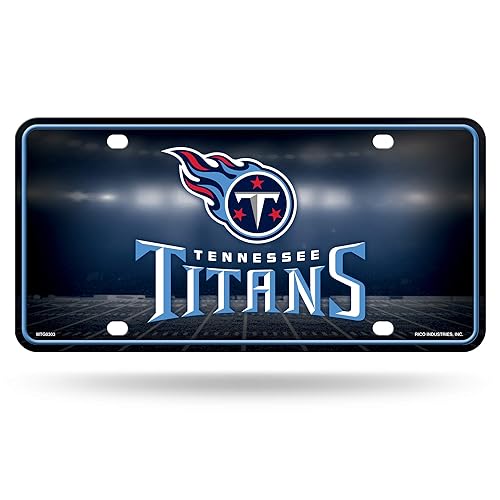 Rico Industries NFL Tennessee Titans Metal License Plate Tag, 6 x 11.5-inches