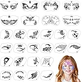 28 PCS Reusable Face Paint Stencils Kit – Professional Body & Face Painting Templates, Plastic Facial Painting Stencils, Body Facial Painting Templates for Halloween, Parties & Adults