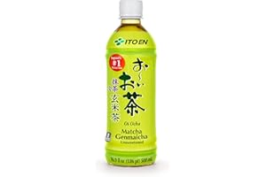 Ito En Oi Ocha Unsweetened Matcha Genmaicha Green Tea, 16.9 Fluid Ounce (Pack of 12), Low Calorie