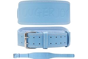 Leather Weight Lifting Belt for Women and Girl 4 Inches Padded Lumbar Support Belt for Workout Training with Adjustable Buckl