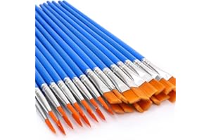 30pcs Nylon Detail Paint Brush Set Fine Tip Craft Painting Tools Blue