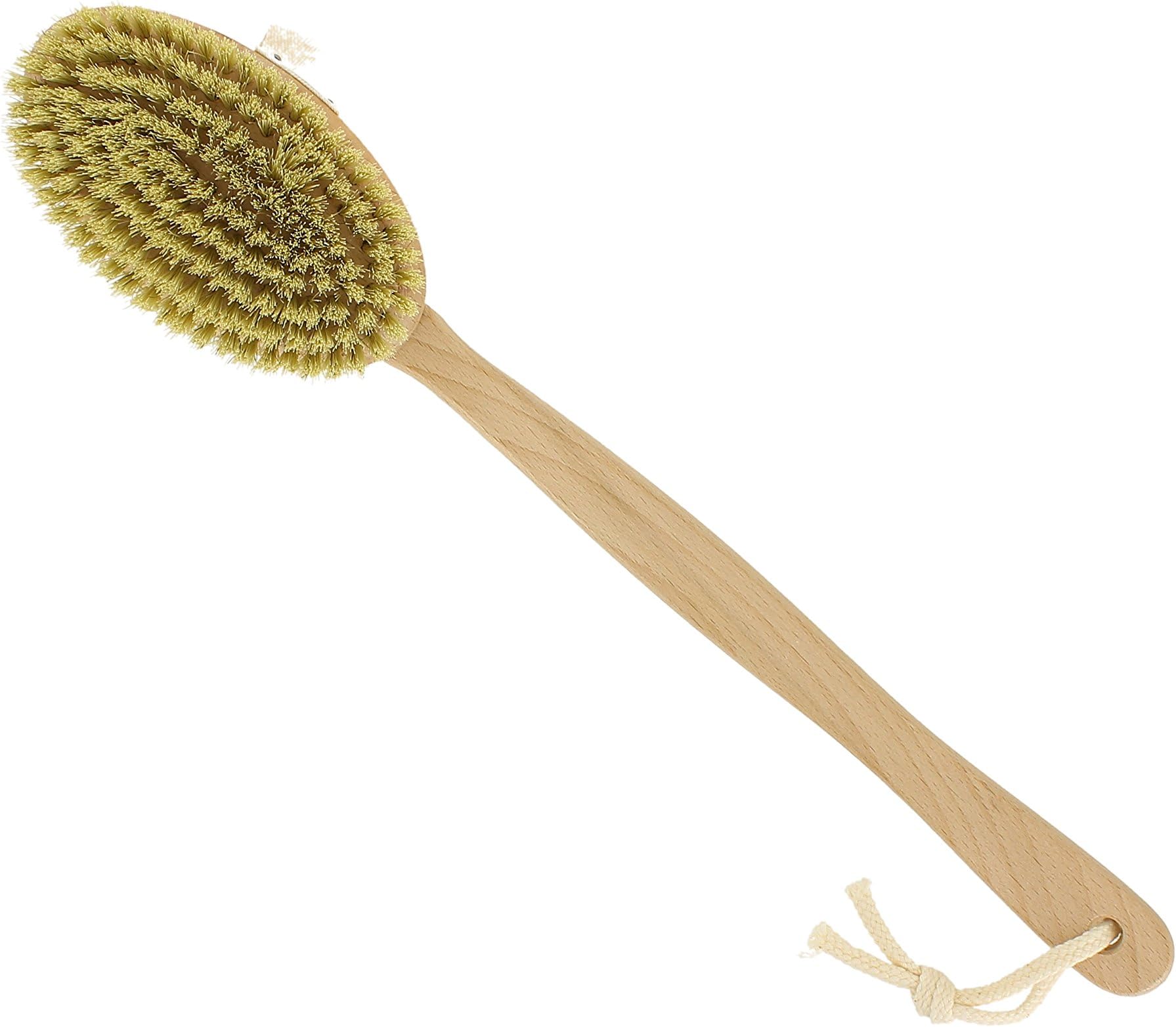 Riffi Beechwood Back Brush with Detachable Handle and Natural Bristles