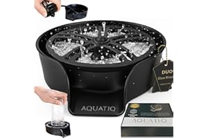 AquaDuo Glass Rinser and Kitchen Sink Sprayer Combo, Stainless Steel Cup Washer, Cup Cleaner, Bottle Washer, Glass Cleaner, B