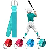 Panitay Youth Baseball/Softball Belt PU Leather Elastic Adjustable Uniform Belt Waist Belt for Boys Girls Youth