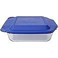 Pyrex 8" Square Baking Dish with Blue Plastic Lid
